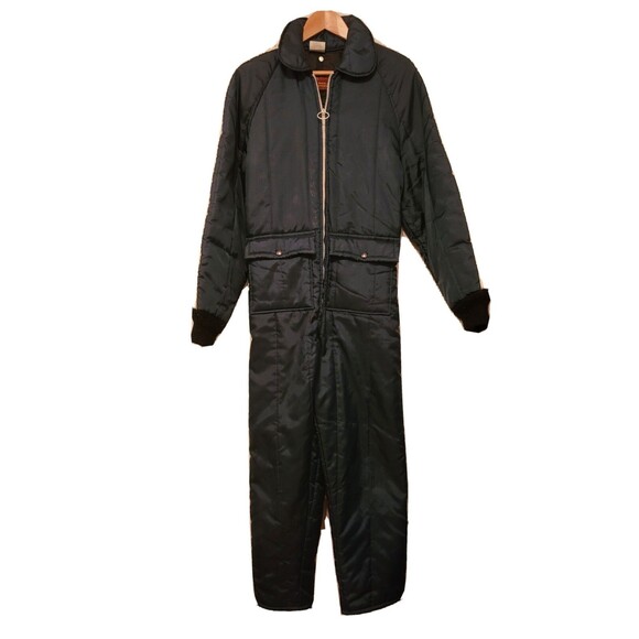 Coveralls VTG 60s mod Snow Ski Suit nylon Stripe jacket coat L XL Teen MOD Unise - Picture 6 of 12